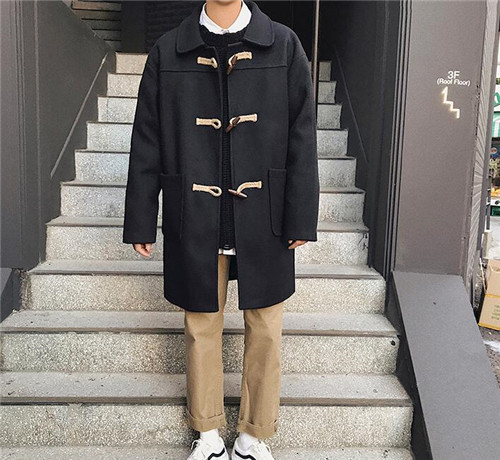 定番人気 ダッフルコート ロング アウター メルトン ストレート系 スクール スリム 防寒 メンズラシャコート防寒防風 柔らかい Centrodeladultomayor Com Uy