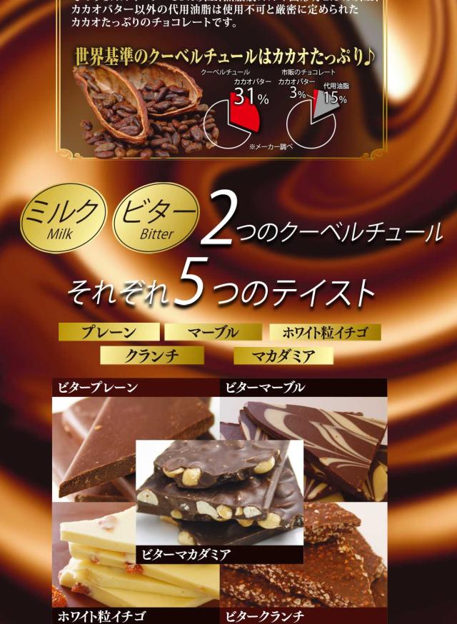 クーベルチュール プレミアム割れチョコMIX ビター５種
