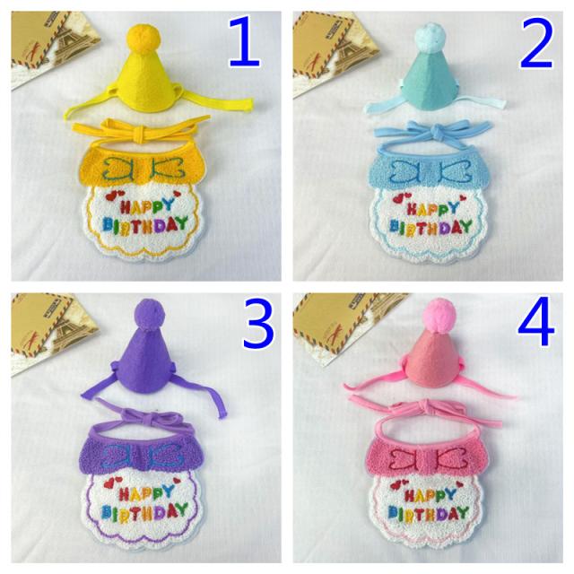 誕生日フォトに映える犬猫用バースデースタイの着用イメージ。SNS投稿にもおすすめ