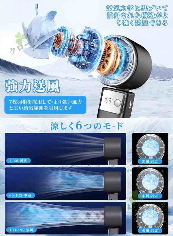 クーポン対象 年末セール 199段階調整 ローラー調節式 ハンディファン -23℃速冷 手持ち扇風機 多角度調整 連続使用 マイナスイオン 小型扇風機 瞬間冷却 大風量 静音 卓上扇風機 送料無料 クリスマスギフト ギフトに最適