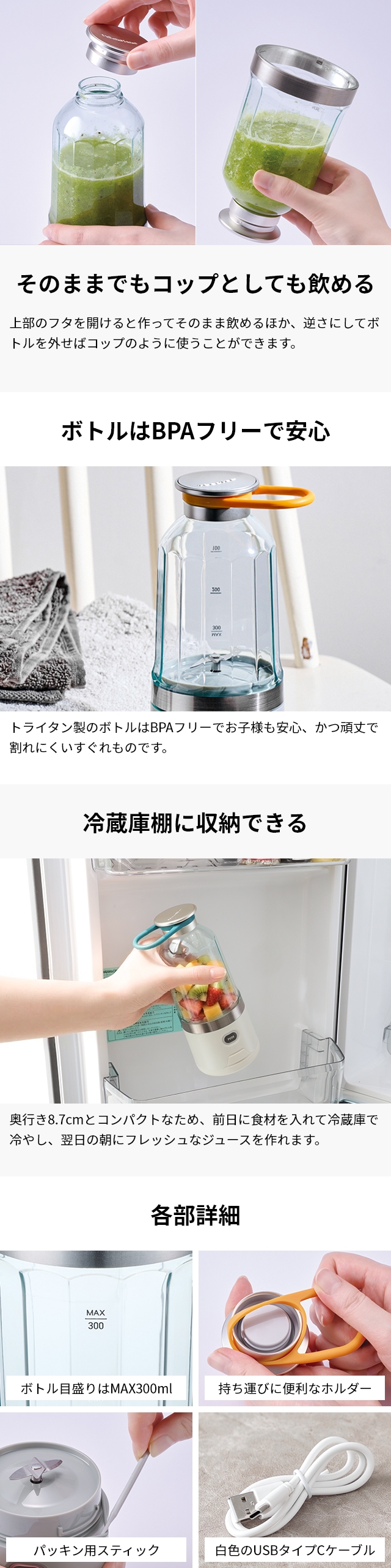 recolte（レコルト） コードレスソロブレンダー RSB-6