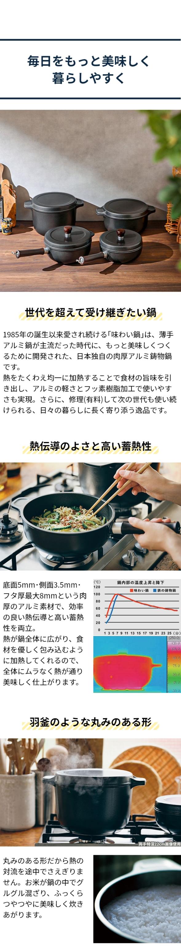 味わい鍋 片手 20cm AJ-102