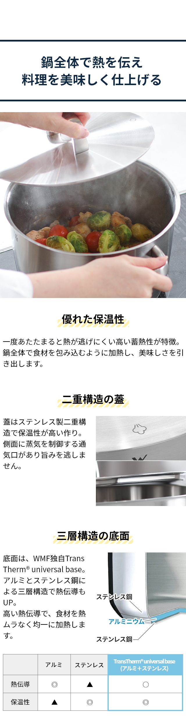 WMF (ヴェーエムエフ) アイコニック ハイキャセロール 22cm