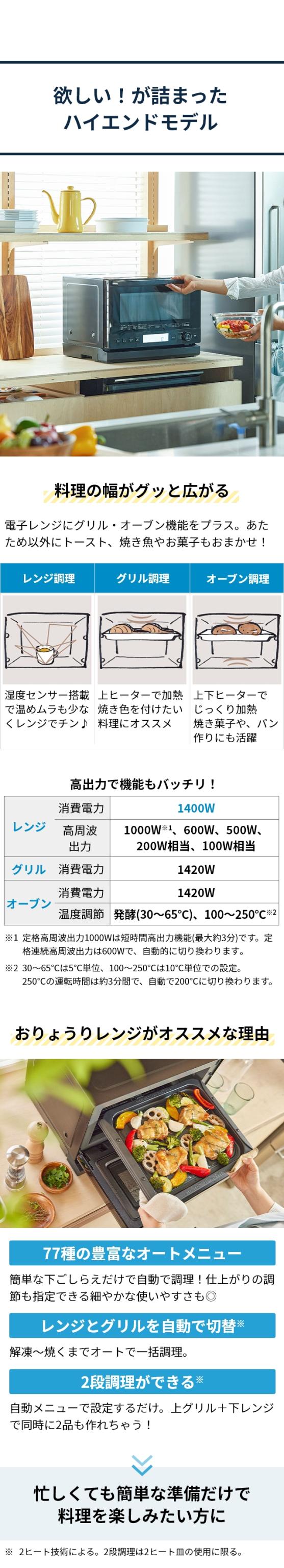 siroca (シロカ) おりょうりレンジ ぱりジュワッ SX-23G151