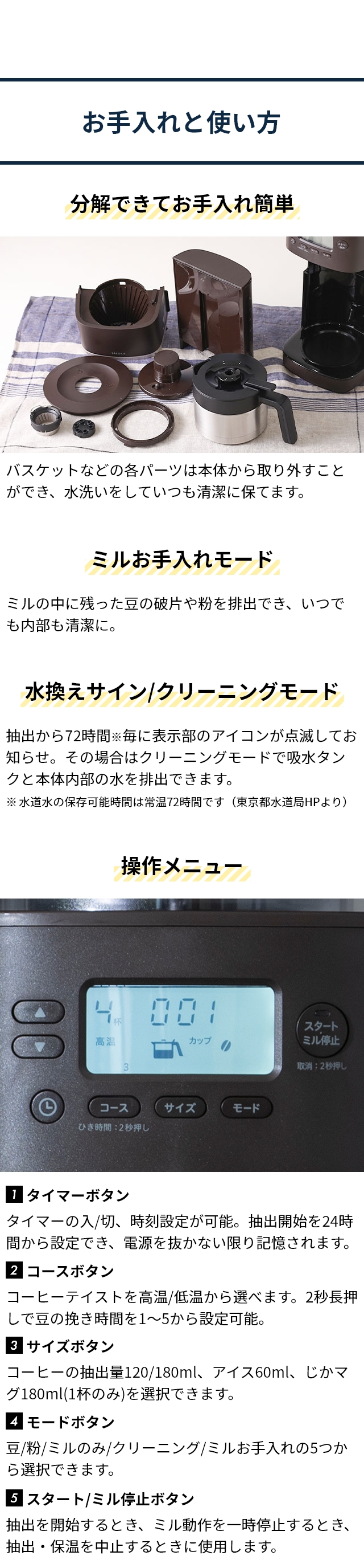 siroca (シロカ) コーン式全自動コーヒーメーカー カフェばこ PRO ステンレスサーバーモデル SC-C281
