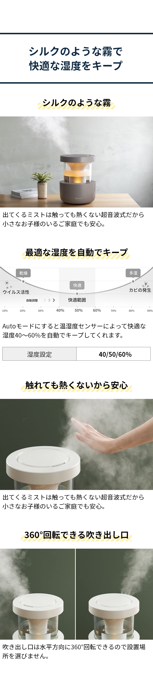 RHYTHM (リズム) プールレス加湿器 MIST (ミスト) 350 9YYA29RH