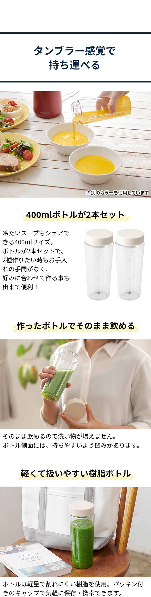 Vitantonio (ビタントニオ) マイボトルブレンダー ボトル2個セット VBL-60