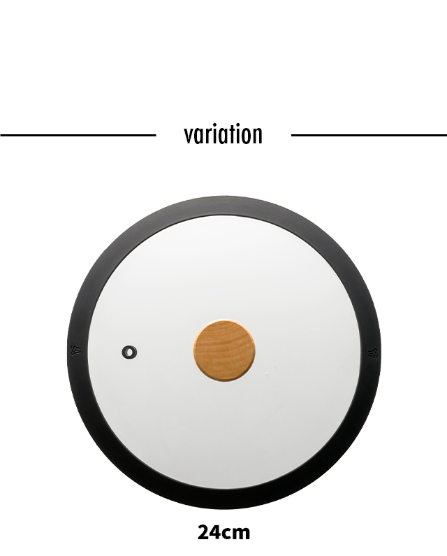 TIDA(ティーダ) チタン＆ダイヤモンド ガラス蓋24cm KKN-TG24