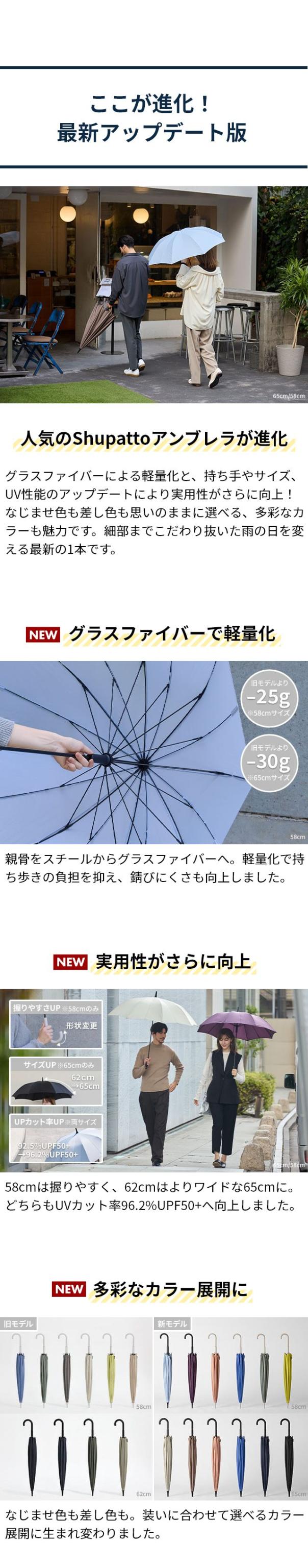 marna（マーナ） Shupatto(シュパット) アンブレラ 58cm