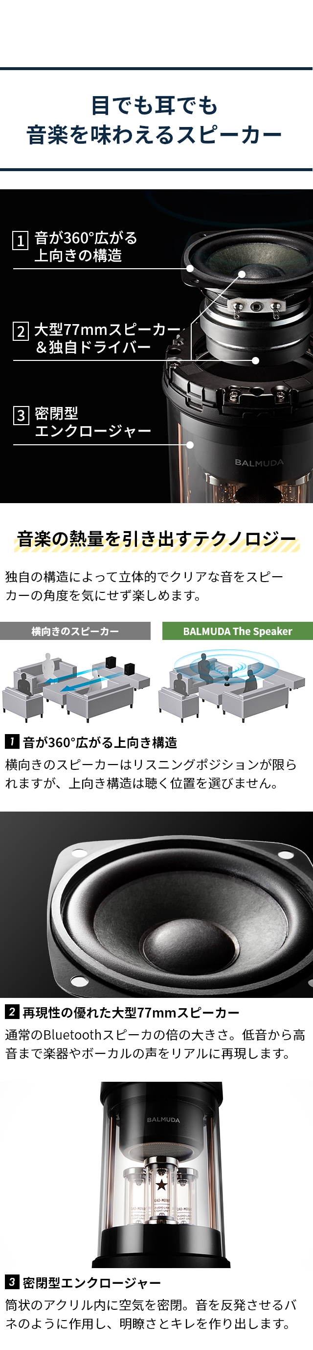 BALMUDA(バルミューダ) The Speaker ザ スピーカー M01A