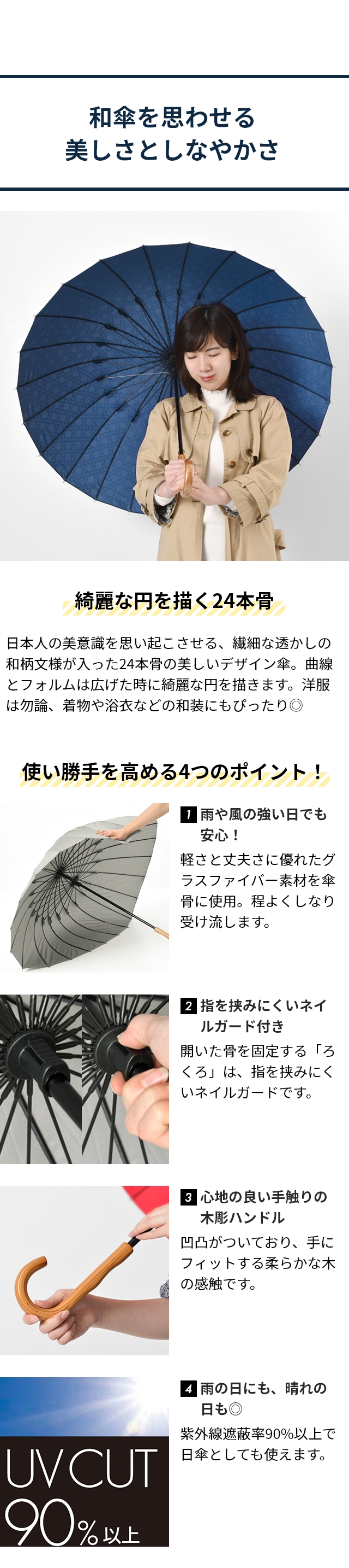 mabu(マブ) 超軽量24本骨傘江戸