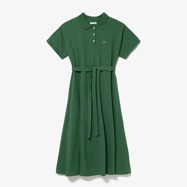 インディゴ 鹿の子ポロドレス ワンピース　ラコステ ラコステ（LACOSTE）/インディゴ 鹿の子ポロドレス ワンピースの