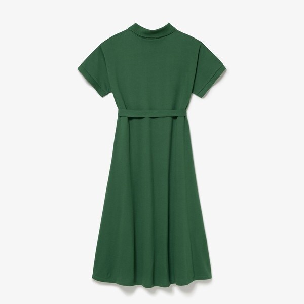 インディゴ 鹿の子ポロドレス ワンピース　ラコステ LACOSTE シャツワンピース インディゴ 鹿の子ポロドレス