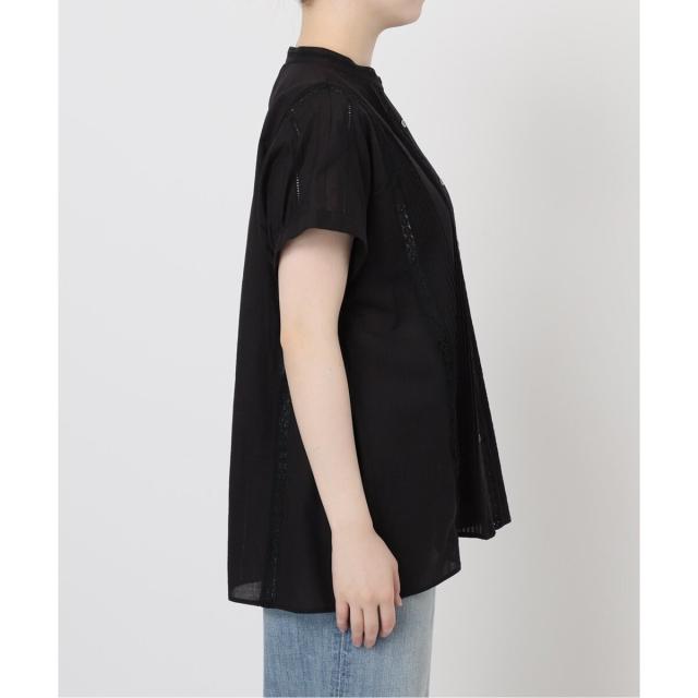 スピックアンドスパン　ケミカルケースブラウス　ブラック スピックアンドスパン ケミカルケースブラウス ブラック
