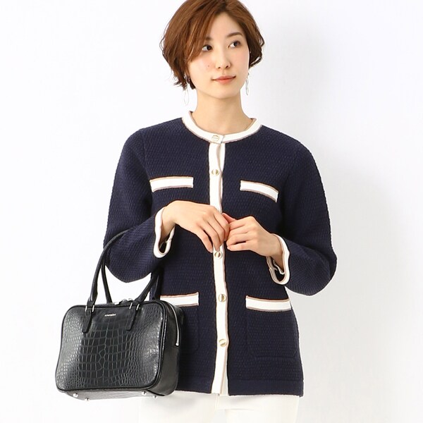 代引不可 エモダ Emoda エモダ クロコダイル型押しスクエアボストンバッグ 人気特価激安 Www Endocenter Com Ua