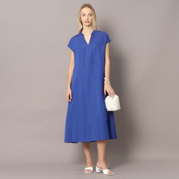 美品 DRESSTERIOR ドレステリア リネンフレアワンピース 36 黒 DRESSTERIOR（ドレステリア）の「◇リネンフレアワンピース