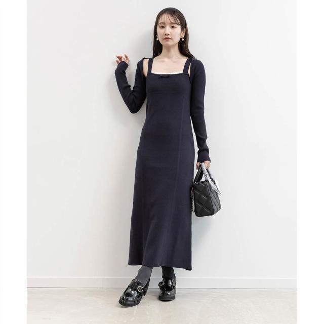ランダ（RANDA）/＜25秋冬新作＞ボレロセットリブニットワンピースの