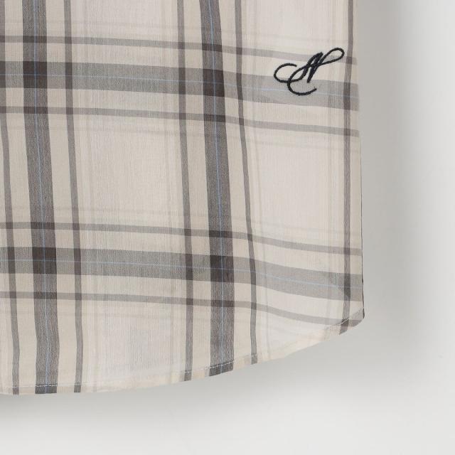 ノーリーズ（NOLLEY'S）/ウォッシャブルリボン付きチェックシャツの