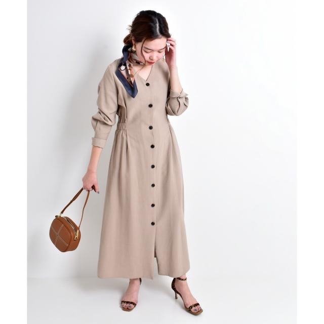 返品送料無料 ルクールブラン リネンライクフロントボタンワンピース 特別価格 Www Centrodeladultomayor Com Uy