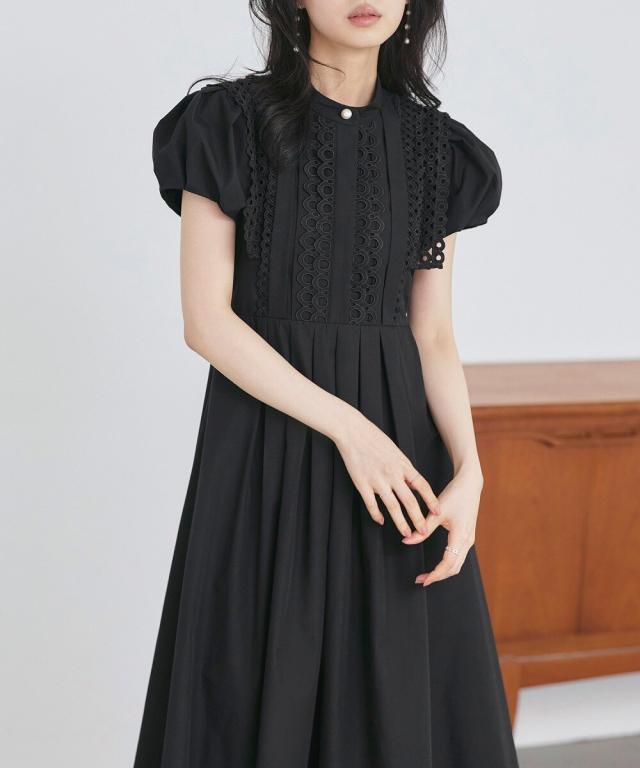 ルイルエブティック（RUIRUE BOUTIQUE）/スタンドカラーレースシャツ