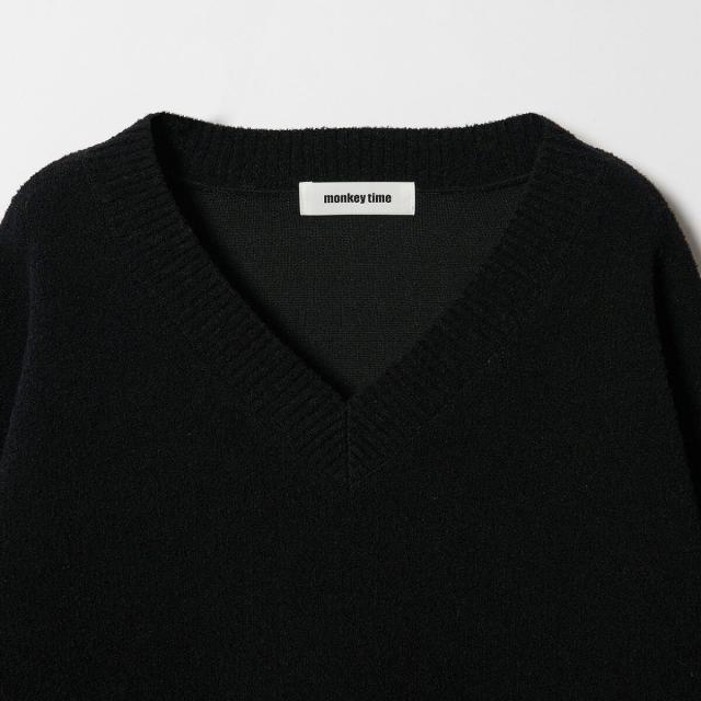 モンキータイム（monkey time）/プレーティング クロップド Vネック
