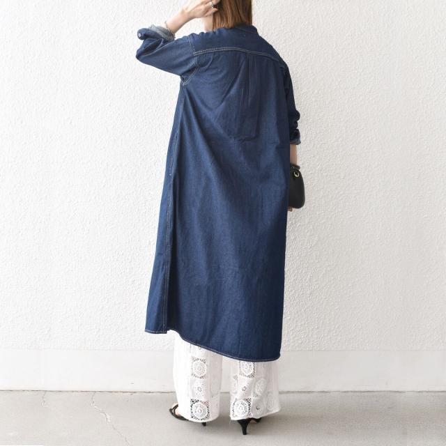 未使用品⚑シップスエニィ　洗える　デニム ブザム シャツワンピース　ワンサイズ シップス エニィ（SHIPS any）/SHIPS any:〈洗濯機可能〉デニム ブザム