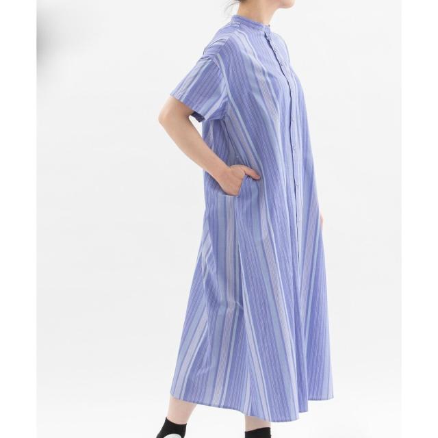 ノップドゥノッド（nop de nod）/先染タイプライター取り外しスリーブシャツワンピース ノップドゥノッド（nop de nod）/先染タイプライター取り外しスリーブ