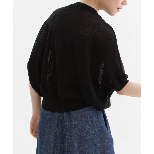 ノップドゥノッド（nop de nod）/Pommeリネンレーヨン5分袖ニットの