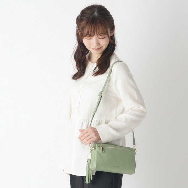 ローラ アシュレイ（LAURA ASHLEY）/【ベルト長さ調節可】レザージップ