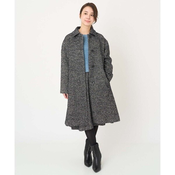 MK ミッシェルクラン（MK MICHEL  ）/【小さいサイズ】ループツイードヘリンボーンステンカラーコート MK ミッシェルクラン（MK MICHEL KLEIN ）/【小さいサイズ】ループ