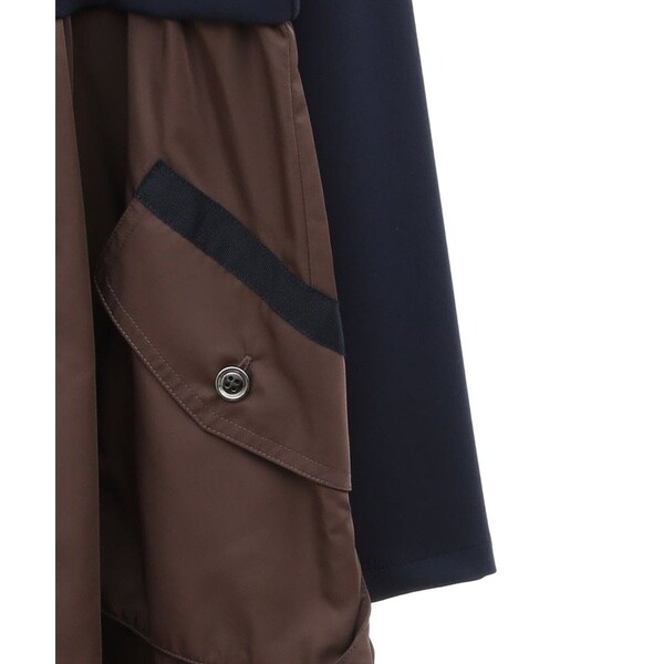 ヒロコビズタフタジョイントフロントジップワンピース 小さいサイズ／洗える】タフタジョイントフロントジップ