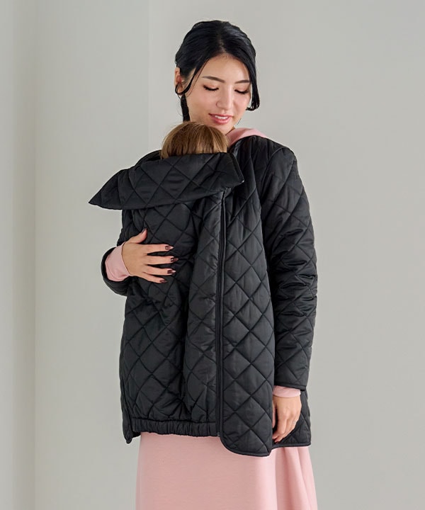 ママコート＆抱っこ紐｜マタニティウェア・授乳服のスウィートマミーYahoo!ショッピング店 スウィートマミー Sweet mommy 3wayママコート　ブラック