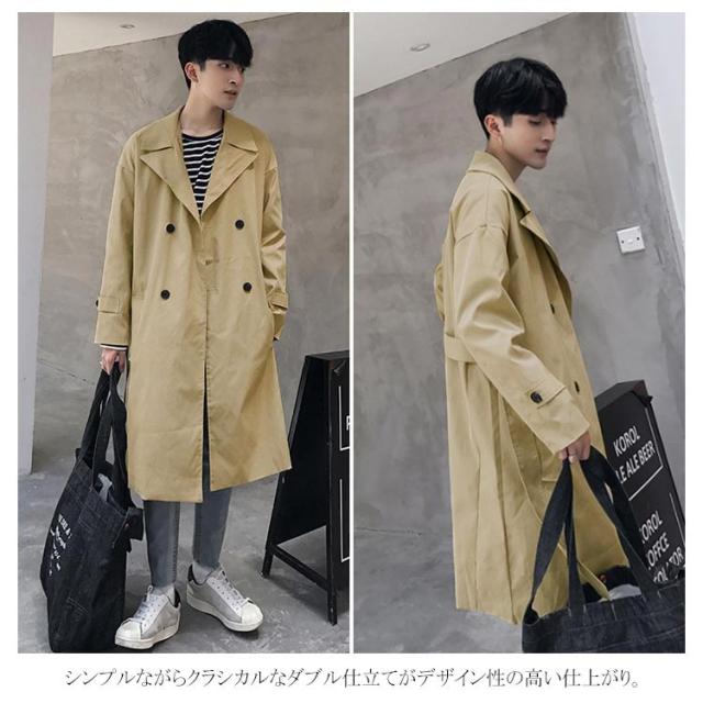 ロングトレンチコート スプリングコート ロングコート アウター