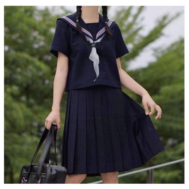 制服 4点セット 女子高生 セーラー服 スカート 紺 上下セット 制服 4点セット 女子高生 セーラー服 スカート 紺 上下セット