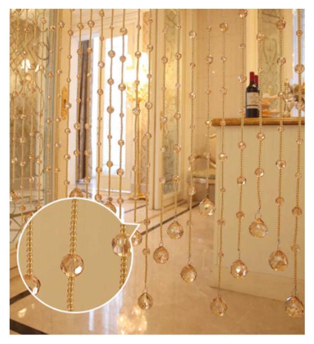 窓 ビーズカーテン きらきら のれん 150cm/180cm パーティー ビーズ