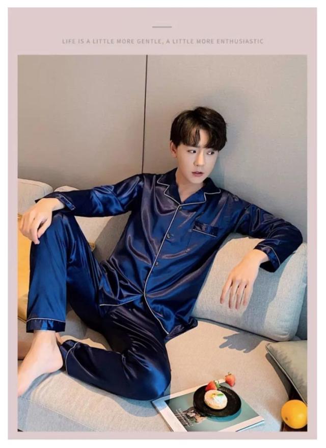 KUMASEN メンズ パジャマ シルク サテン 上下セット ルームウェア 部屋着 長袖 前開き( ホワイト, XL) 【楽天市場】パジャマ メンズ  シルク サテン 絹 絹100 シルク100 シルクサテン シルクサテン 男性 美白 上下セット ホワイト アイボリー 白 S M L おしゃれ 【 [KUMASEN] メンズ パジャマ シルク サテン 上下セット ルームウェア 部屋着 長袖 肌に優しい 前開き