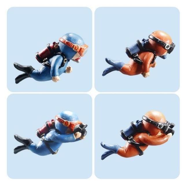 水槽用飾り 内装 水槽 潜水士 飾り ダイバー 潜水夫 おもちゃ