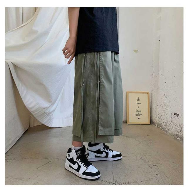 コムデギャルソン 08ss コーンロウ柄切り替え 変形サルエルパンツ ワイド USED】COMME des GARCONS COMME des GARCONS(コムデギャルソン