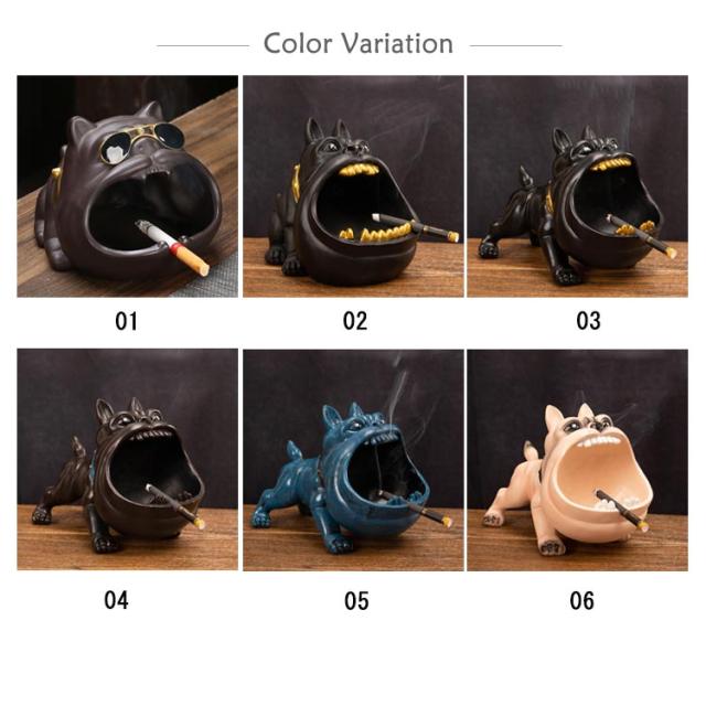 卓上灰皿 灰皿 ドッグ 置物 いぬ 動物置物 タバコ 煙草 アッシュトレイ