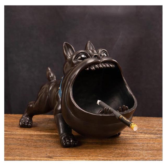 卓上灰皿 灰皿 ドッグ 置物 いぬ 動物置物 タバコ 煙草 アッシュトレイ