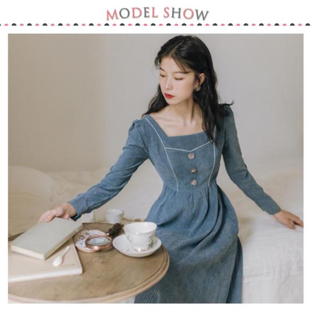 ベロアワンピース ドレス 長袖ワンピース ロングワンピース レディース