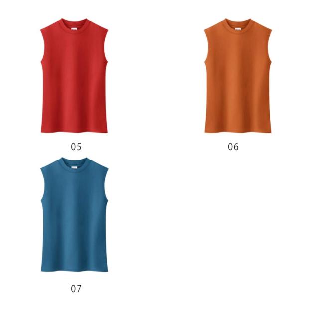 全7色×8サイズ！ノースリーブトップス レディース Tシャツ