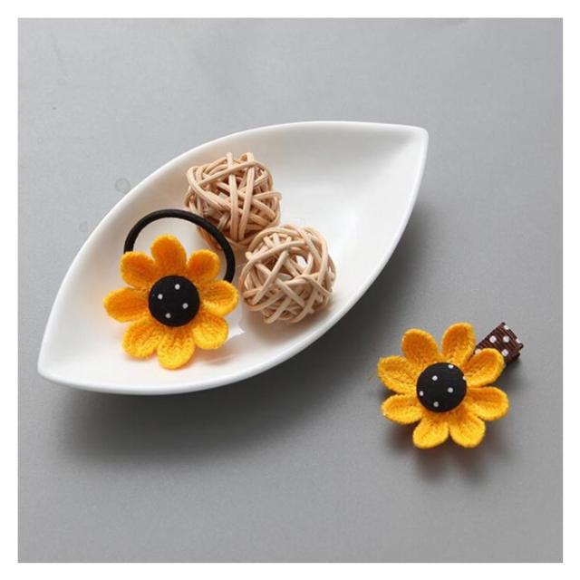 向日葵 ひまわり ヘアゴム ヘアピン ヘアクリップ かわいい 女の子