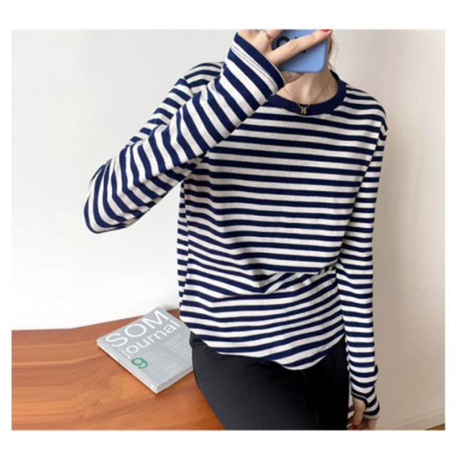 長袖 Tシャツ レディース トップス カットソー ボーダー柄