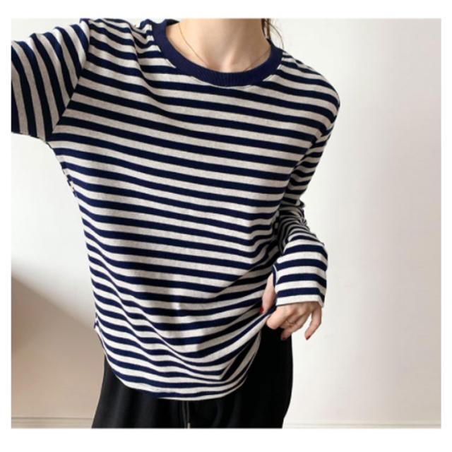 長袖 Tシャツ レディース トップス カットソー ボーダー柄