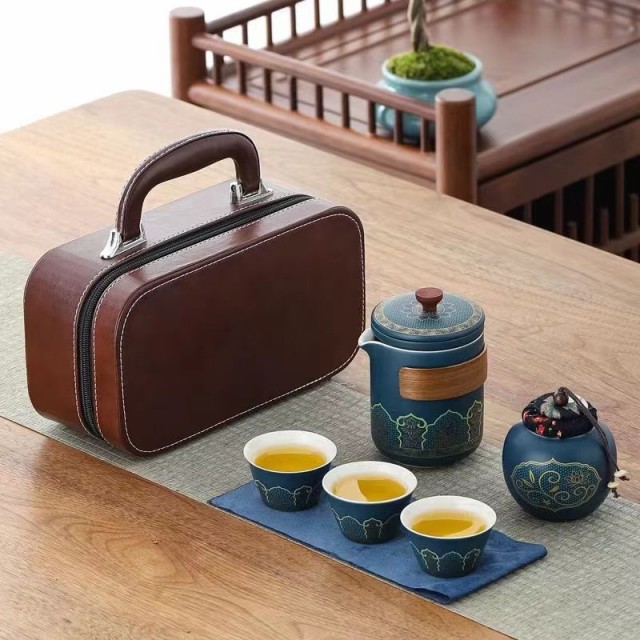 6点セット 茶器セット 煎茶道具 煎茶器セット 茶筒 カップ 茶壷セット