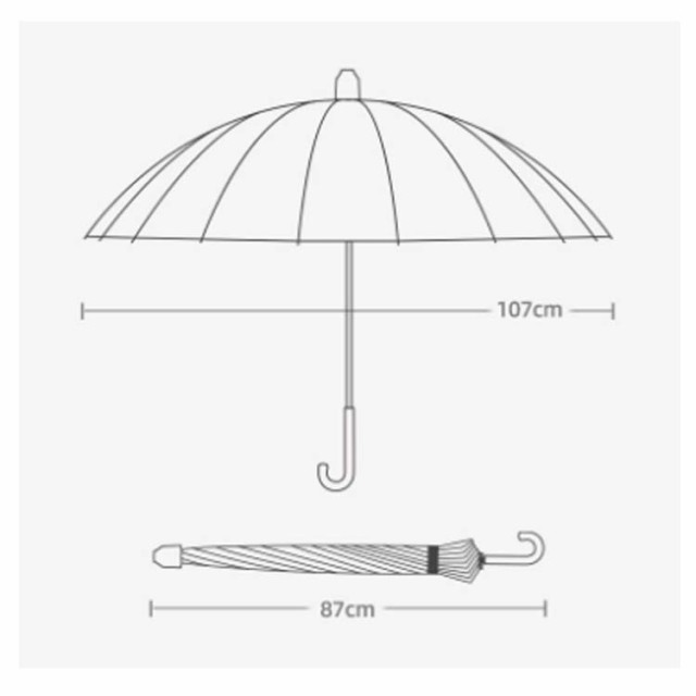 カバー付き 傘 長傘 雨傘 レディース メンズ 撥水 豪雨 無地 スライド