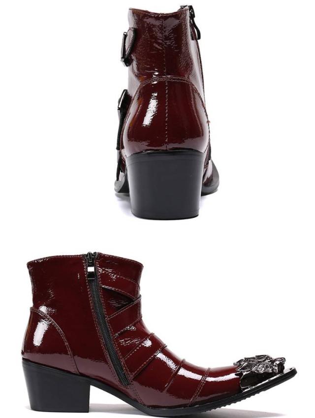 ステージ衣装 本革 ドレスブーツ 2種 渋谷系 ベルト ヒール ドレス