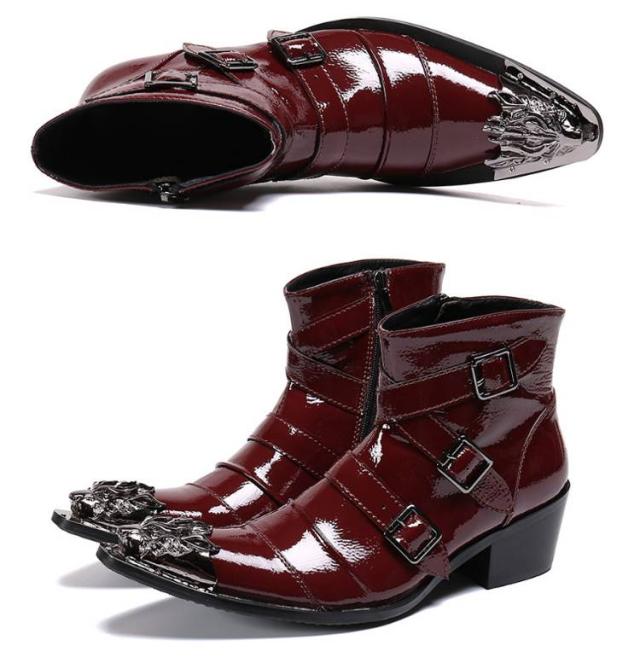 ステージ衣装 本革 ドレスブーツ 2種 渋谷系 ベルト ヒール ドレス