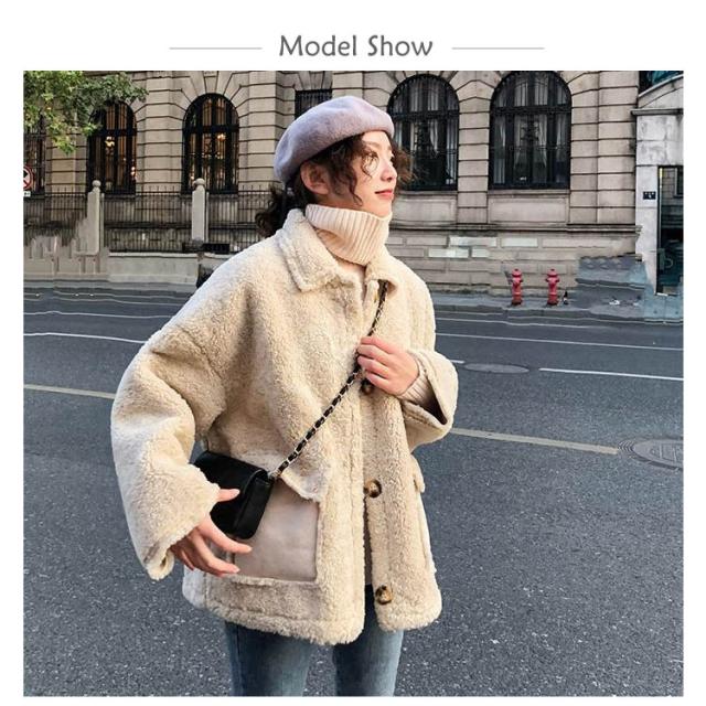 《送料無料》ボアコート ファーコート レディース ゆったり ショート丈 無地 ジャケット 厚手 アウター 冬 あったか ファッション オーバーコート 通勤 通学 レディースファッション かわいい 防寒着 新作